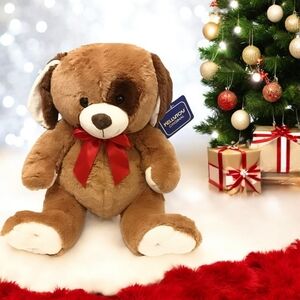 Teddy Bear 15" Kellytoy Plush BROWN Soft Floppy Ears Collect VIntage New w Tags